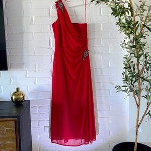 Alex evenings dress in red.